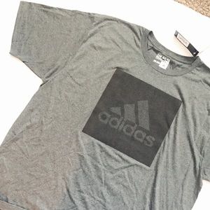 NWT Adidas Men’s Perforated Grey and Black Tee